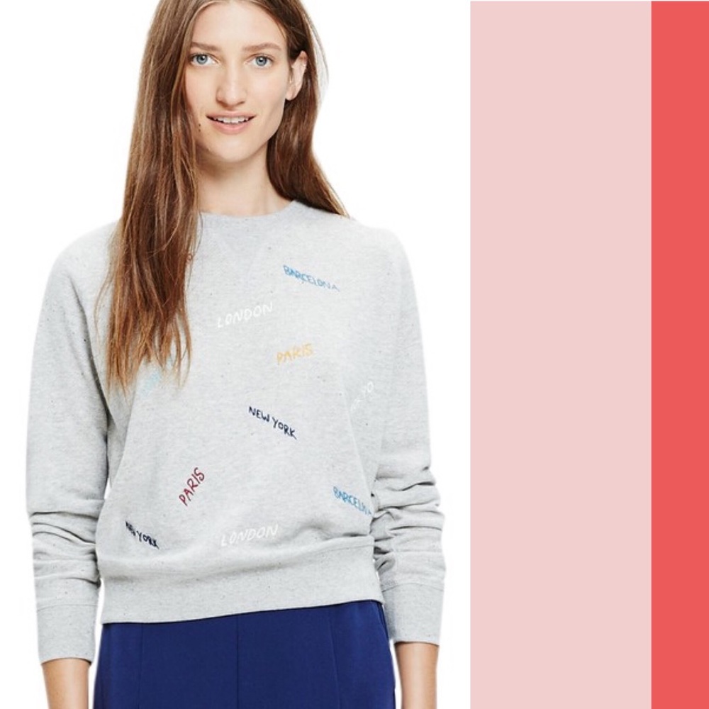Madewell Throwback Embroidered Sweater 🏙